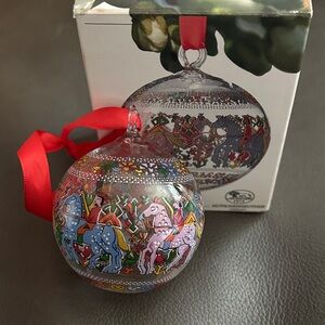 Hutschenreuther 1992 Italy Holiday Glass Ornament Folklore of the World‎